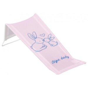 Гамак для купання в ванночку Tega Baby з малюнком Зайчики, Світло-рожевий (KR-026-104)
