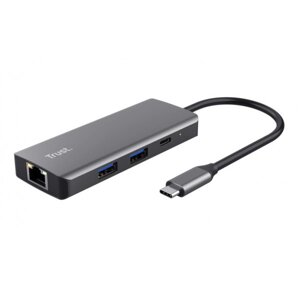 Хаб USB Trust Dalyx 6-in-1 USB-C Multi-port Dock Aluminium (24968)