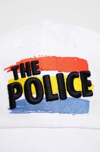 Бавовняна бейсболка American Needle the Police колір білий з аплікацією