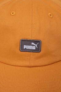 Бавовняна бейсболка Puma колір помаранчевий з аплікацією