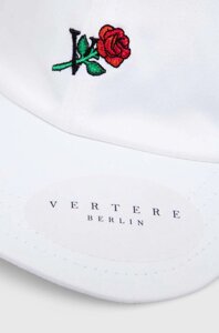 Бавовняна бейсболка Vertere Berlin колір білий з аплікацією