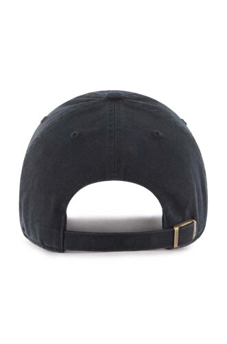 Бавовняна шапка 47brand колір чорний з аплікацією