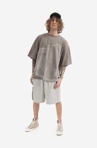 Бавовняні шорти A-COLD-WALL* density shorts колір сірий ACWMB108. lightgrey
