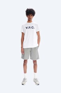 Бавовняні шорти A. P. C. item short колір сірий COEAS. H10148-darknavy