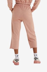 Бавовняні спортивні штани Ellesse Taran Cropped Jog колір рожевий середня посадка SGM14012-PINK