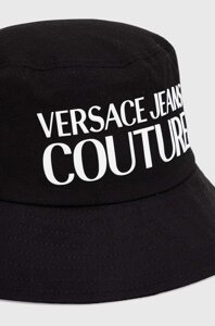 Бавовняний капелюх Versace Jeans Couture колір чорний з бавовни 76GAZK04 ZG268