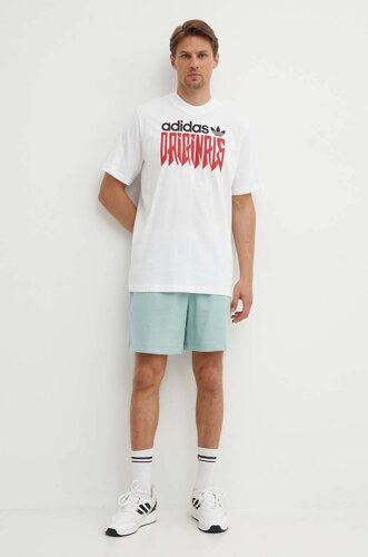 Бавовняні шорти adidas Originals колір бірюзовий IY2241