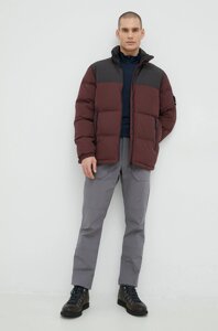 Пухова куртка Jack Wolfskin чоловіча колір бордовий зимова