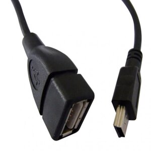 Кабель atcom USB 2.0 AF/miniusb 5 pin 0.8m OTG (12821)