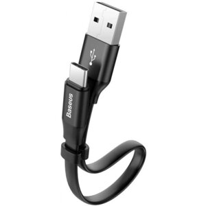 Кабель baseus nimble USB-USB-C 0.23m black (catmbj-01)