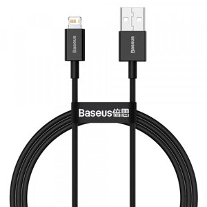 Кабель синхронізації даних Baseus Superior Fast Charging USB-Lightning 2m Black (CALYS-C01)