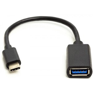 Кабель синхронізації даних PowerPlant OTG USB 2.0 AF - Type-C 0.1m (CA911837)