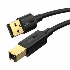 Кабель USB type A - USB type A ugreen US135 USB-A 2.0 - USB-B 2.0 cable, 3 m black (10351)