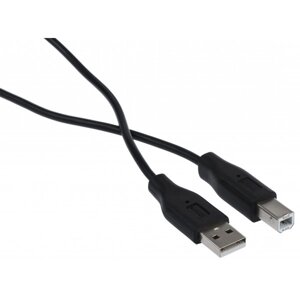 Кабель USB type A - USB type B 2E USB 2.0 AM/BM DSTP 1.8m black (2E-W-3169m1.8)