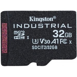 Карта пам'яті Kingston 32GB microSDHC Industrial C10 A1 pSL C Card Single Pack w/o Adapter (SDCIT2/32GBSP)