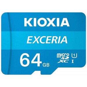 Карта пам'яті kioxia microsdxc 64GB UHS-I class 10 exceria R100MB/s (LMEX1l064GG2) + SD-адаптер