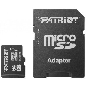 Карта пам'яті patriot 64GB microsd class10 UHS-1 (PSF64gmcsdxc10)