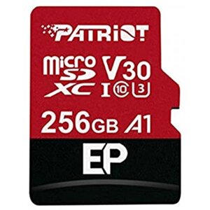 Карта пам'яті patriot microsdxc 256GB UHS-I/U3 class 10 EP A1 R90/W80MB/s + SD-adapter (PEF256GEP31MCX)