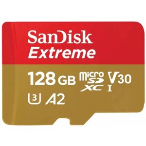 Карта пам'яті sandisk microsd 128GB C10 UHS-I U3 extreme V30 (sdsqxaa-128G-GN6mn)