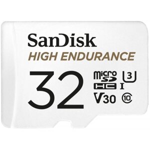 Карта пам'яті sandisk microsdhc 32GB C10 UHS-I U3 V30 high endurance (sdsqqnr-032G-GN6ia)