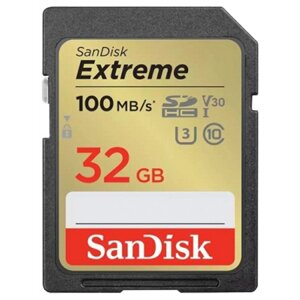 Карта пам'яті sandisk SD 32GB C10 UHS-I U3 extreme V30 (sdsdxvt-032G-GNCIN)