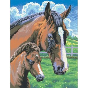 Картина за номерами Sequin Кінь і лоша (SA0030)