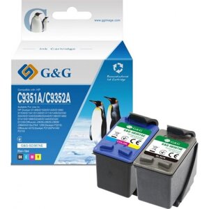 Картридж для лазерних принтерів/БФП G&G HP No. 21/22 DJ3920/3940, PSC1410 Black/Tri-color Combo Pack (G&G-SD367AE)