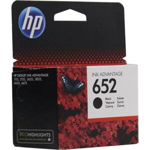 Картриджі для струменевих принтерів HP No. 652 DJ Ink Advantage 1115/2135/ 3635/3835 Black (F6V25AE)