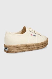 Кеди Superga жіночі колір бежевий