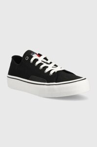 Кеди tommy jeans SKATE canvas ESS чоловічі колір чорний EM0em01175