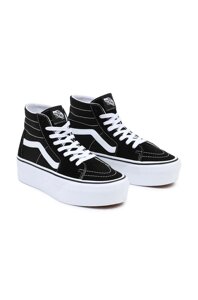 Кеди vans SK8-hi tapered stackform жіночі колір чорний VN0a5jmkbmx1 VN0a5jmkbmx1-BLKWH