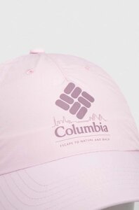 Кепка Columbia колір рожевий з принтом