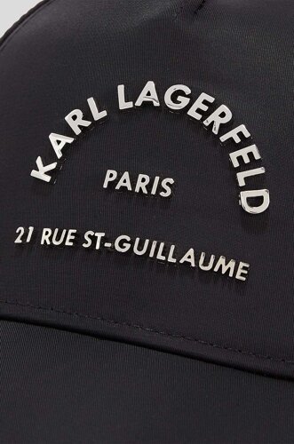 Кепка Karl Lagerfeld колір чорний з аплікацією