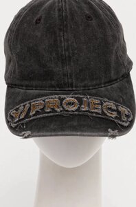 Кепка Y/project Y/project baseball CAP колір сірий з аплікацією 621CA002