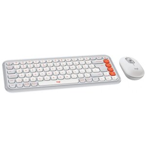 Клавіатура + миша бездротова Logitech Pop Icon Combo Off White (920-013141)