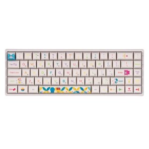 Клавіатура дротова Akko 3068B Doraemon Rainbow CS Jelly Pink, BT/WL/USB-A, EN/UKR, RGB White (6925758617383)