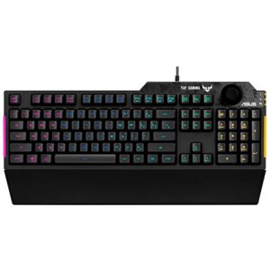 Клавіатура дротова ігрова Asus TUF Gaming K1 RGB 104key USB UA Black (90MP01X0-BKMA00)