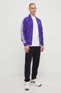 Кофта adidas Originals чоловіча колір фіолетовий з аплікацією