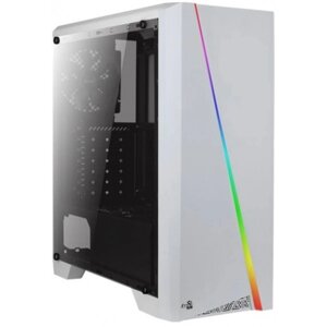 Корпус aerocool RGB (cylon WG tempered glass) white без бж