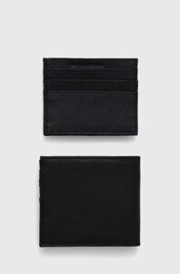 Гаманець та чохол для карток Emporio Armani чоловічий колір чорний