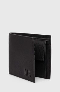 Гаманець і візитниця Armani Exchange чоловічий колір чорний