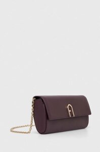 Шкіряна сумка Furla колір фіолетовий