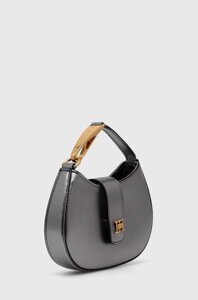 Шкіряна сумочка Elisabetta Franchi колір срібний