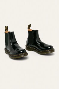 Шкіряні черевики Dr. Martens 2976 жіночі колір чорний на плоскому ходу 25278001-Black