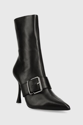 Шкіряні черевики Steve Madden Banter жіночі колір чорний на шпильці SM11002605