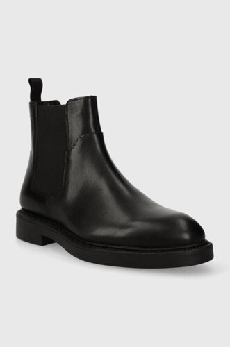 Шкіряні черевики Vagabond Shoemakers ALEX W жіночі колір чорний на плоскому ходу 5648.101.20