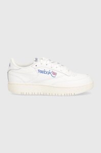 Шкіряні кросівки Reebok Classic Club C колір білий 100074478