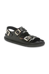 Шкіряні сандалі Birkenstock Cannes жіночі колір чорний 1023955