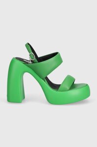 Шкіряні сандалі Karl Lagerfeld ASTRAGON HI колір зелений KL33724