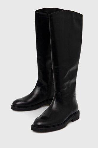 Шкіряні чоботи Vagabond Shoemakers Alex W жіночі колір чорний на плоскому ходу злегка утеплена
